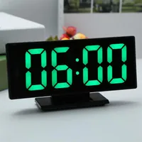 Другие часы аксессуары светодиодные цифровые будильники зеркал Электронная ЖК -дисплея с календарем температуры Wake Up