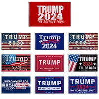 W magazynie 3 * 5 ft Trump flaga 2024 Flagi wyborcze Donald The Revenge Tour 150 * 90 cm Banner Szybka wysyłka