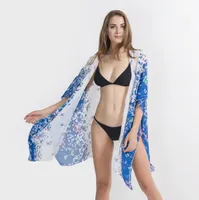 2021 새로운 여름 수영 Bikeni 작은 나비 패턴 해변 목도리 색상 덮개가 멋진 옷을 섞을 수 있습니다.