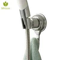 Badezimmer Duschköpfe MROSAA Verstellbare Saugnapfbecher Handheld -Kopfhalterung mit Handtuchhaken 360 Rotation Sprinkler Sprühhalterhalter