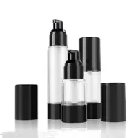 15ml 30ml 50ml Black Airless Bottle Emulsion Lotion Pump Pompa portatile per crema Fondazione Essence Oil