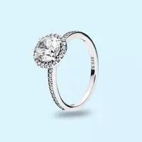 Big CZ diamond Wedding RING Women Gift Jewelry with Original box for Pandora 925 Sterling Silver Rings set4597495
