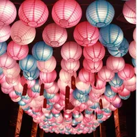 Ronde Chinese Papier Lantaarn Lampion Verjaardag Woondecoratie Accessoires BabyShower Linternas Bautizo Decoracion 4 "6" 8 "10" Q0810