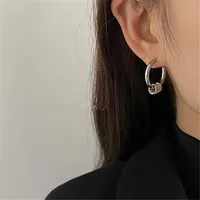 Stud Loving Titanium Steel Ring Pequenos Brincos Ins Hong Kong Pôrbetes Do Vento Simples Earring Homens e Mulheres Trendy Ear Clipe