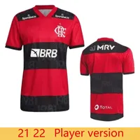Oyuncu Sürümü CR 2021 2022 Flamengo Diego Ev Futbol Jersey Flamenko Camisetas de Fútbol Gabriel B. 21 22 Pedro Gerson Flamenko Futbol Gömlek