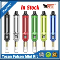 Otantik Yocan Falcon Mini Kiti 650 mAh Pil 510 Konu XTA İpucu Ayarlanabilir Gerilim Neon Glow Şeffaf Atomizer Tüp Balmumu Dab Kalem