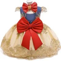 فستان عيد الميلاد الأول لمدة عامين يبلغ من العمر عامين يبلغون من العمر الدانتيل الأميرة زي عيد الميلاد من مواليد ثوب التعميد الأول