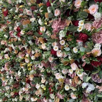 장식 꽃 화환 3D 로일 패브릭 믹스 색상으로 인공 꽃 벽 장미와 녹색으로 가짜 gy846 가짜 gy846