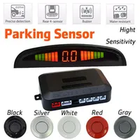 자동차 주차 센서 LED 키트 4 센서 부저 역 백업 레이더 사운드 경고 표시기 프로브 시스템 12V 자동 공동 A43