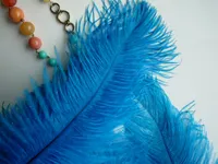Wholesale 100pcs /ロット12-14インチ30-35cm Teal Blue Ostrich Feather Plumes結婚式の中心的なターコイズクリスマスの羽の装飾