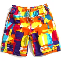 Envío gratis 2015 Nuevo verano de los hombres de moda traje de baño sexy surtido de playa traje de baño boxeador bordo pantalones cortos traje deportivo traje de baño de los hombres bandera