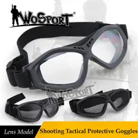 Wosport Shooting Tactical Skyddsglasögon PC Lens Solglasögon för Paintball Airsoft Tactical Solglasögon Wargame Tactical Gear