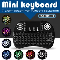 Gaming Keyboard Rii i8 mini Wireless Mouse 2.4g Handheld Touchpad Rechargeable Battery Fly Air Mouse Remote Control with 7 Colors Backlight