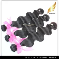 Mongol Virgin Human Hair Packs Body Wave Remy Hair Toft Extensions Grade 9A 4pcs Couleur naturelle 10-26 pouces Bellahair