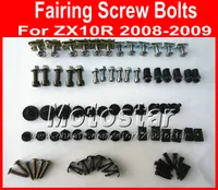 New Professional Motorcycle Fairing screws bolt kits for KAWASAKI 2008 2009 ZX10R 08 09 ZX 10R black aftermarket fairings bolts screw parts