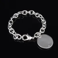 LIVRAISON GRATUITE avec Numéro de suivi Top Sale 925 Silver Bracelet Europe Licences Rond Bracelet Argent Bijoux 20pcs / Lot pas cher 1772