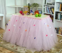 На заказ тюль пачка свадебный стол юбка Флора душа ребенка День Рождения десертный стол розовый пачка юбка свадебные украшения размер 91 см*80 см
