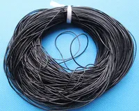 1,5 mm Schwarz / Schwarz-echtes Leder Schnüre Schnur-Seil, die Schmucksachen Schnur, 100 m / lots für Armband-Halskette, DIY Schmucksache-Zusatz