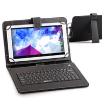 Estoque dos EU! IRULU 10 polegadas Tablet PC 1024 * 600 S-IPS 16G / 1G Android4.4 Octa Núcleo 10.1 "Tablet HDMI Bluetooth com caixa do teclado