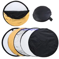 24&quot; inch 60cm 5 in 1 Portable Collapsible Light Round Photography Reflector Studio Reflector Photo Studio Accessories