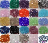 Toptan 4mm Bikon Gevşek Kristal Spacer Boncuk Takı Yapımı Malzemeleri Için 1000 adet / grup Bilezik Kolye DIY Aksesuarları U Seçim
