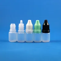 100 pz 5ml 0.17 oz Plastic Dropper Bottle Tamper Provident Provals Cap LDPE Dissovabile Liquidi VAPOR VAPE Succo di succo 5 ml