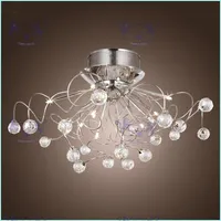 Nowoczesny Kryształowy LED Żyrandol Sufitowy Światło Światło Oświetlenie Crystal Lampy żyrandolowe Wiszące światło z 11 światłami G4