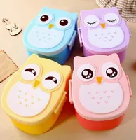 Kawaii Bonbons Couleur Hibou Boîte À Lunch Micro-Onde Four Alimentaire Bento Container Case Vaisselle Cadeau D'anniversaire Pour Enfants pour enfants