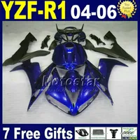 7Gifts Fairing Kit voor Yamaha R1 2004 2005 2006 Blauw Zwart YZFR1 04 05 06 Backings 32AX Injectie Road Motorcycle Carrosserie Set
