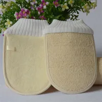 Natural Loofah Glove Wipe Lavaggio Body Scrubber Exfoliator Luffa Brush Household Doccia Forniture Per Bath Tools Confortevole 4hc C