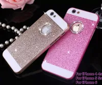 Ny bling bling case mode för Apple iPhone 4 4S 5 5S 6 6s Shinning Case Glitter Protector Cell Phone Back Cover Gratis frakt
