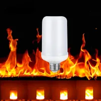 E27 E26 2835 LED Flame Effect Fire Light Bulbs 7W 9W Creative Lights Lamp Flickering Emulation Atmosphere Decorative Lamps