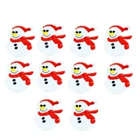 10PCS 크리스마스 눈사람 자 수 패치 의류 가방 DIY 아이언 전송 자수 배지에 의류 봉합에 대 한 패치