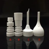 Chiodi in ceramica senza chiodi da 14 mm e 18 mm Chiodi in ceramica con chiusure maschio o femmina con tappo in carb VS Chiodo al quarzo in titanio per accessori da fumo in vetro