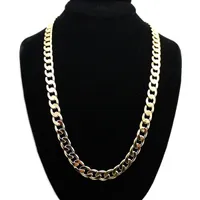 1 stücke 12mm * 80mm Hohe Qualität Edelstahl Bling Hip Hop Halskette Brand New Promi Stil Inspiriert Miami Cuban Link Kette Halskette