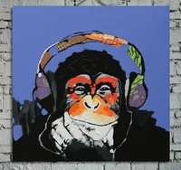 Hand Painted Best Sales Animal Oil Painting on Canvas Gorilla Art for Wall Decoration in Living Room or Children Room 1pc