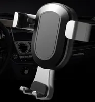 Universal Gravity Metal Air Vent Mount Car Phone Holder Rotación de 360 ​​grados para iPhone 8 x Soporte de teléfono celular con paquete al por menor