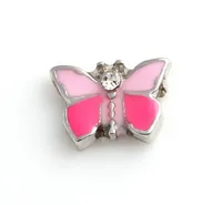 Hurtownie 20 sztuk / partia Crystal Butterfly DIY Stopu Pływające Medalion Charms Fit do żywego Magnetycznego Medalion Wisiorek Biżuteria
