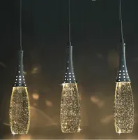 Gratis frakt modern kristall ljus bubbla hänge ljus med g4 lampor-skugga konstnärlig droplight enstaka huvuden ljuskrona belysning