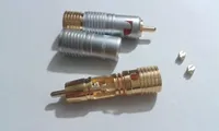 4 st guldpläterad Nakamichi Pure Copper RCA Non Solder Plug Connector