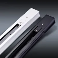 LED 트랙 라인 1 미터 2 와이어 트랙 조명 '레일 흰색 및 검은 색 스포트 라인 라인 램프 슬라이드 레일 커넥터 무료 배송