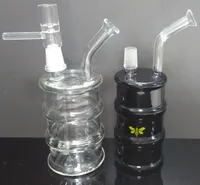 Oil Drum Glass Bong Oil Rig Recycle Glass Water Pipe With 14MM Glass Smoking Pipe Glass Rig Hookahs