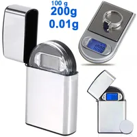 Mini LCD Digital Task Lighter Tipo Bilancia Bilancia Gold Diamond Electronic Gram Scala con retroilluminazione 100G / 0,01 200G / 0,01 in magazzino 20 pezzi