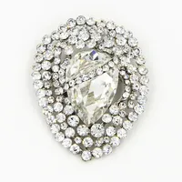 Vintage Şık Büyük Waterdrop Kristal Lüks Broş Narin Düğün Broach Pin Köpüklü Diamante Takı Buket Pin Ucuz Toptan