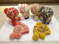 Os Recém-chegados Moda Feminina Inverno Quente strass Malha Crochet Skull Beanie Chapéu Caps Frete Grátis 100 pçs / lote # 3952