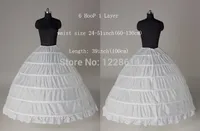 Darmowa Wysyłka 2018 Hot White 6 Hoop Spirt Pod Sukniami Wedding Suknie Balowe Crinoline Petticoats Nowożeńcy Akcesoria Ślubne Vestido de Noiva