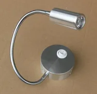 LED-Silber / schwarz Nachttischlampe Lesewandlampe 3W Plumbing Trap-Hintergrund-Spiegel-Licht mit Schalter LED-Wand-Licht
