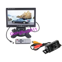 7" LCD-monitor Car Rear View Kit + 7 IR LED Night Vision Reversing Camera Back-up Waterproof 10pcs / lot