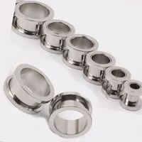 100pcs/lot mix 2-10mm Cheap Jewelry~stainless steel screw ear plug flesh tunnel piercing body jewelry