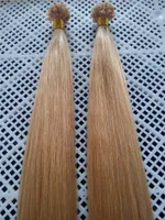 100g 1g s Indian Remy Nail U Tips Hair Extensions 20 "22" 24 "24" Pre Bonded U Tips Hårförlängningar